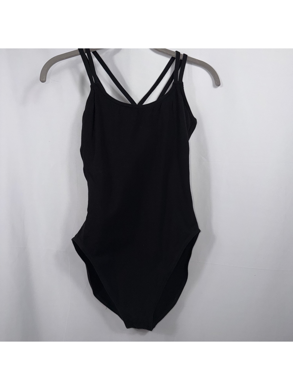 Capezio Black Strappy Leotard Bodysuit Large